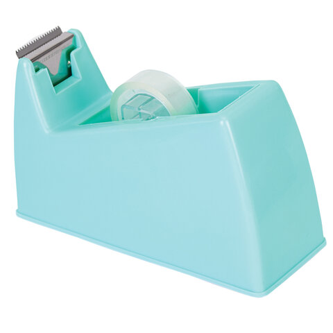 Диспенсер для клейкой ленты МЯТНЫЙ (Лента в Подарок!), утяжеленный большой, BRAUBERG, 701461