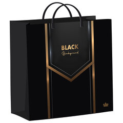 Пакет с пластиковой ручкой, мягкий пластик, 26&times;24 см, &laquo;Черный бэкграунд&raquo;, 140 мкм