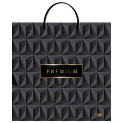 Пакет с пластиковой ручкой, ПВД, 35&times;36 см, &laquo;Премиум Блэк&raquo;, 85 мкм