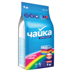 Стиральный порошок автомат для цветного белья 9 кг ЧАЙКА "Северное сияние", СОНЦА, Беларусь