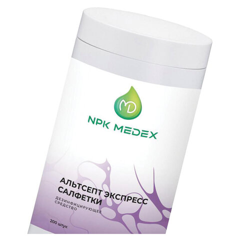 Дезинфицирующие салфетки влажные 200шт АЛЬТСЕПТ ЭКСПРЕСС, для обработки рук и поверхностей, ш/к10803