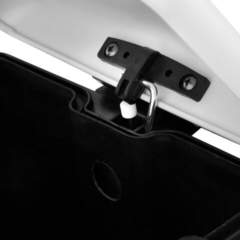 Ведро мусорное с педалью 12л, крышка с доводчиком, белое матовое, металл, LAIMA ULTRA, 701566