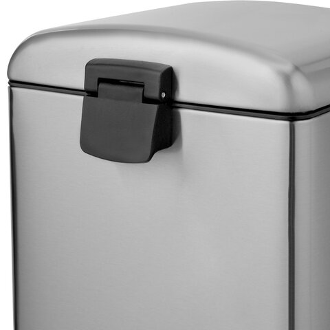 Ведро мусорное с педалью 6л, крышка с доводчиком, стальное, БЕЗ ОТПЕЧАТКОВ, LAIMA ULTRA, 701567