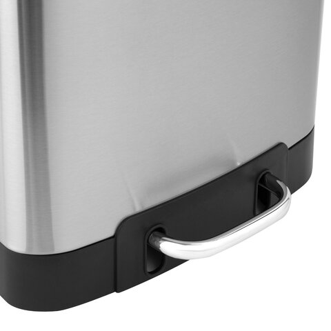 Ведро мусорное с педалью 6л, крышка с доводчиком, стальное, БЕЗ ОТПЕЧАТКОВ, LAIMA ULTRA, 701567