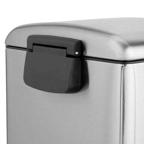 Ведро мусорное с педалью 20л, крышка с доводчиком, стальное, БЕЗ ОТПЕЧАТКОВ, LAIMA ULTRA, 701570