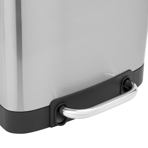 Ведро мусорное с педалью 20л, крышка с доводчиком, стальное, БЕЗ ОТПЕЧАТКОВ, LAIMA ULTRA, 701570