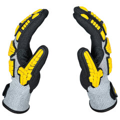 Перчатки защитные противоударные от порезов SCAFFA &laquo;Ударник&raquo;, стальное волокно, размер 10, XL (очень большой)