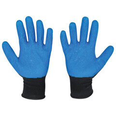 Перчатки нейлоновые SCAFFA &laquo;Grip&raquo;, текстурированное латексное покрытие (облив), размер 9, L (большой)