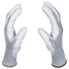 Перчатки нейлоновые SCAFFA &laquo;Базис&raquo;, полиуретановое покрытие (облив), размер 8, M (средний)