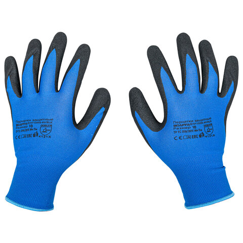 Перчатки нейлоновые SCAFFA "Механик", нитриловое покрытие песочной структуры (облив), размер 10, XL (очень большой), 00-00012441