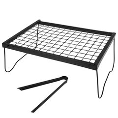 Решетка-гриль с ножками складная со щипцами, размер 350х250 мм, высота 150 мм, в коробке, 101409