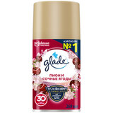 Сменный баллон 269 мл, GLADE "Пион и сочные ягоды" для автоматических освежителей, 864977
