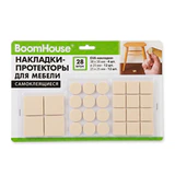 Накладки-протекторы для мебели самоклеящиеся НАБОР 28 предметов, бежевые, BOOMHOUSE (БУМХАУС), 701827
