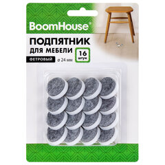 Подпятник фетровый для мебели 24 мм, КОМПЛЕКТ 16 шт., BOOMHOUSE (БУМХАУС), 701834