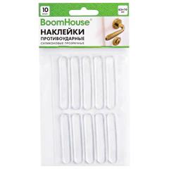 Противоударные силиконовые наклейки 63&times;10 мм, КОМПЛЕКТ 10 шт., BOOMHOUSE (БУМХАУС), 701836