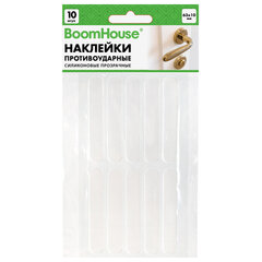 Противоударные силиконовые наклейки 63&times;10 мм, КОМПЛЕКТ 10 шт., BOOMHOUSE (БУМХАУС), 701836