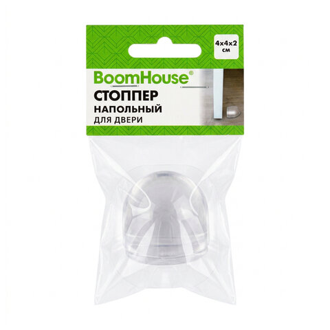 Стоппер напольный прозрачный, ограничитель для двери 1 шт., BOOMHOUSE (БУМХАУС), 701843
