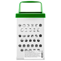 Терка 4 грани 18,2&times;6,2&times;8,5 см, белая жесть с пластиковой ручкой, BOOMHOUSE (БУМХАУС) Basic, 701860