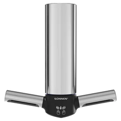 Сушилка для рук ВЫСОКОСКОРОСТНАЯ АНТИВАНДАЛЬНАЯ SONNEN HSD-A3898, 1400 Вт, 80 м/<wbr/>с, IPX1, 72 дБ, нержавеющая сталь, 701863