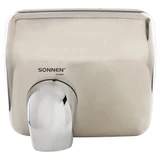 Сушилка для рук SONNEN HSD-A9019, 2300 Вт, антивандальная, 80 м/с, IPX4, нержавеющая сталь, серебристая, 701869