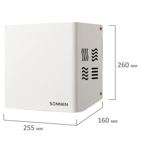 Сушилка для рук SONNEN HDR-12, 1200 Вт, производство РОССИЯ, антивандальная, 12м/с, сталь, 701870