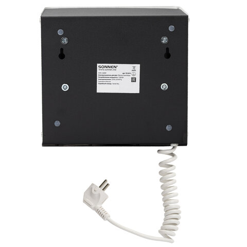 Сушилка для рук SONNEN HDR-12, 1200 Вт, производство РОССИЯ, антивандальная, 12м/с, сталь, 701870