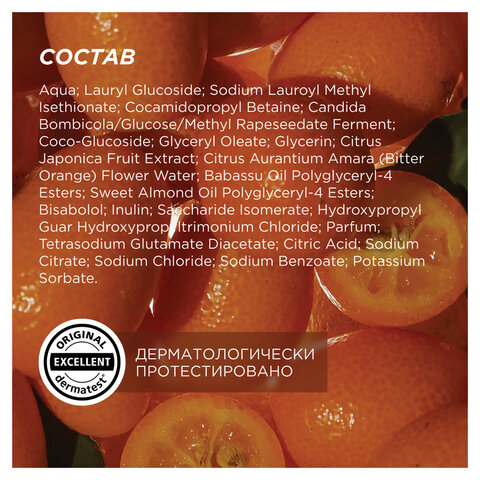 Гель для душа 750мл SYNERGETIC "Кумкват и чувственное нероли" натуральный, биоразлагаемый, ш/к 52898