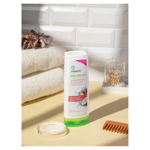 Бальзам для волос 360мл SYNERGETIC HAIR THERAPY "Укрепление и питание", натуральный, ш/к 57619