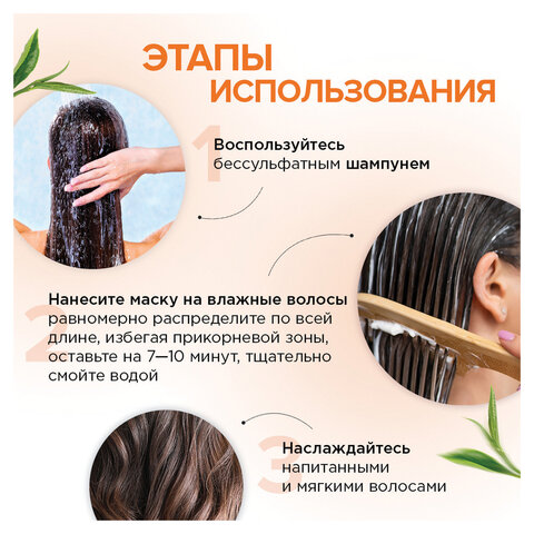 Маска для волос 300мл SYNERGETIC "Максимальное питание и восстановление", натуральная, ш/к 54212