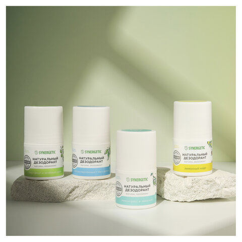 Дезодорант 50 мл, SYNERGETIC "Без запаха", роликовый, натуральный, 300015