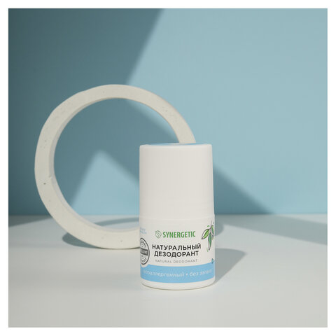 Дезодорант 50 мл, SYNERGETIC "Без запаха", роликовый, натуральный, 300015