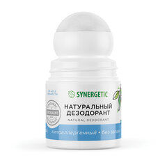 Дезодорант 50 мл, SYNERGETIC "Без запаха", роликовый, натуральный