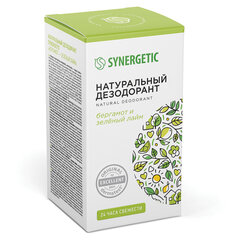 Дезодорант 50 мл, SYNERGETIC "Бергамот, зеленый лайм", роликовый, натуральный