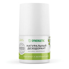 Дезодорант 50 мл, SYNERGETIC "Бергамот, зеленый лайм", роликовый, натуральный