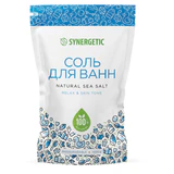 Соль для ванн 1 кг, SYNERGETIC "Детокс и расслабление", морская, натуральная, 300011