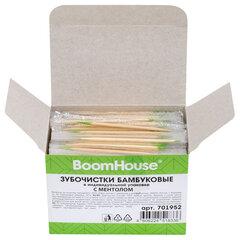 Зубочистки с МЕНТОЛОМ бамбуковые 500 шт. в индивидуальной упаковке, BOOMHOUSE (БУМХАУС), 701952