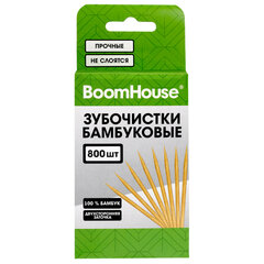 Зубочистки бамбуковые 800 шт. в коробке с подвесом, BOOMHOUSE (БУМХАУС), 701955