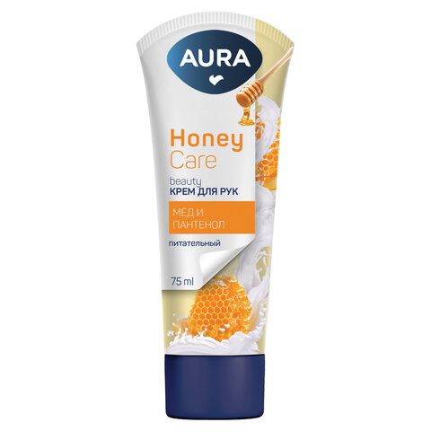 Крем для рук питательный 75мл AURA Honey Care "Мёд и пантенол", ш/к 92465