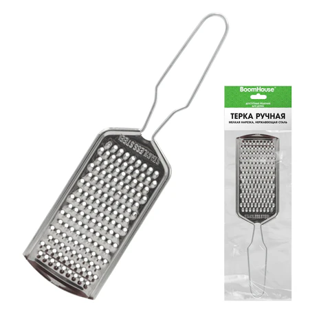 Терка ручная, мелкая нарезка, нержавеющая сталь, BOOMHOUSE (БУМХАУС), 702091