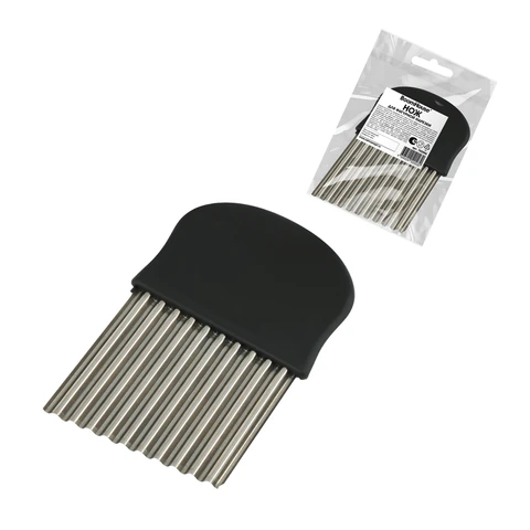 Нож для фигурной нарезки, 13,5 см, нержавеющая сталь, черный, BOOMHOUSE (БУМХАУС), 702096