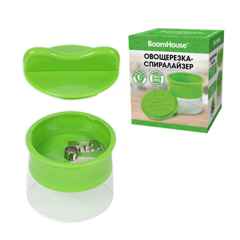Овощерезка-спиралайзер, ручная, нержавеющая сталь, BOOMHOUSE (БУМХАУС), 702097