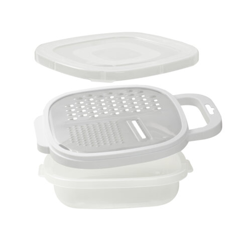 Терка с контейнером, нержавеющая сталь, белая, BOOMHOUSE (БУМХАУС), 702099 - фото 2