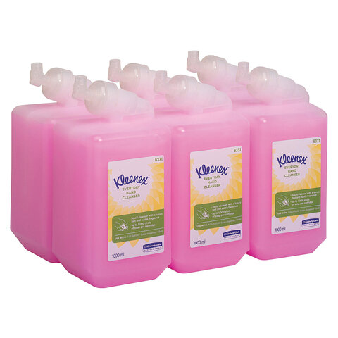 Картридж с жидким мылом одноразовый KIMBERLY-CLARK Kleenex Everyday Use, 1л, розовый, артикул 6331