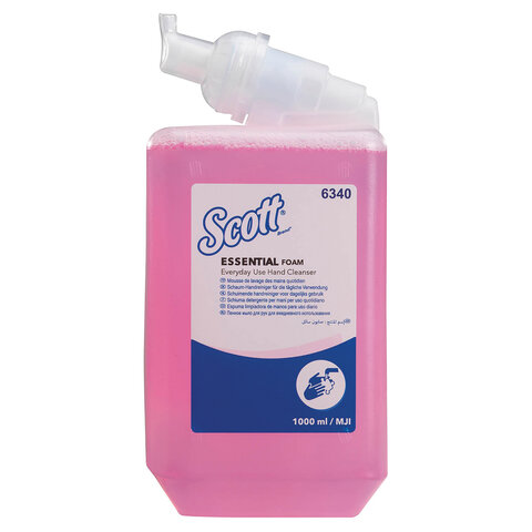 Картридж с пенным мылом одноразовый KIMBERLY-CLARK Scott "Essential", 1 л, розовый, артикул 6340