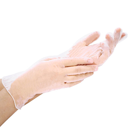 Перчатки виниловые универсальные 50 пар (100 шт.), размер S (малый), белые, RABBITEX (РАББИТЕКС) Standard, 702163 - фото 4