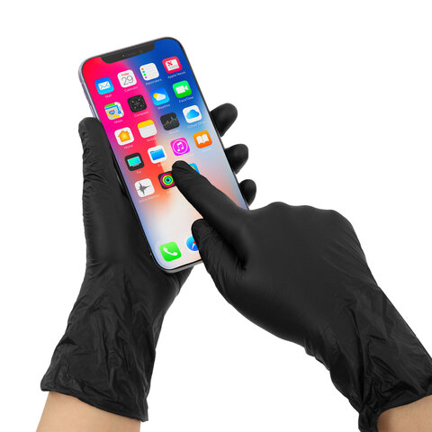 Перчатки виниловые универсальные 50 пар (100 шт.), размер S (малый), черные, RABBITEX (РАББИТЕКС) Standard, 702167 - фото 8