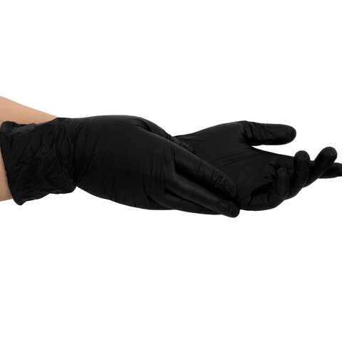 Перчатки виниловые универсальные 50 пар (100 шт.), размер S (малый), черные, RABBITEX (РАББИТЕКС) Standard, 702167 - фото 4