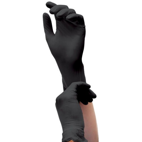 Перчатки виниловые универсальные, 50 пар (100 шт.), размер XL (очень большой), черные, RABBITEX (РАББИТЕКС) Standard, 702170 - фото 2