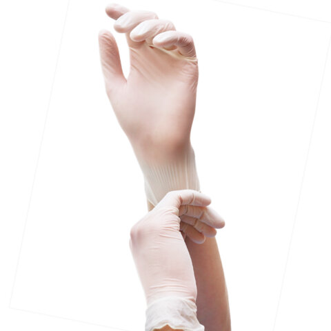 Перчатки виниловые универсальные, 50 пар (100 шт.), размер S (малый), белые, ОФИСМАГ СТАНДАРТ, 702179 - фото 2