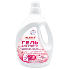 Гель для стирки всех видов тканей универсальный 3 л, LAIMA PROFESSIONAL &laquo;Цветущая сакура&raquo;, 702188